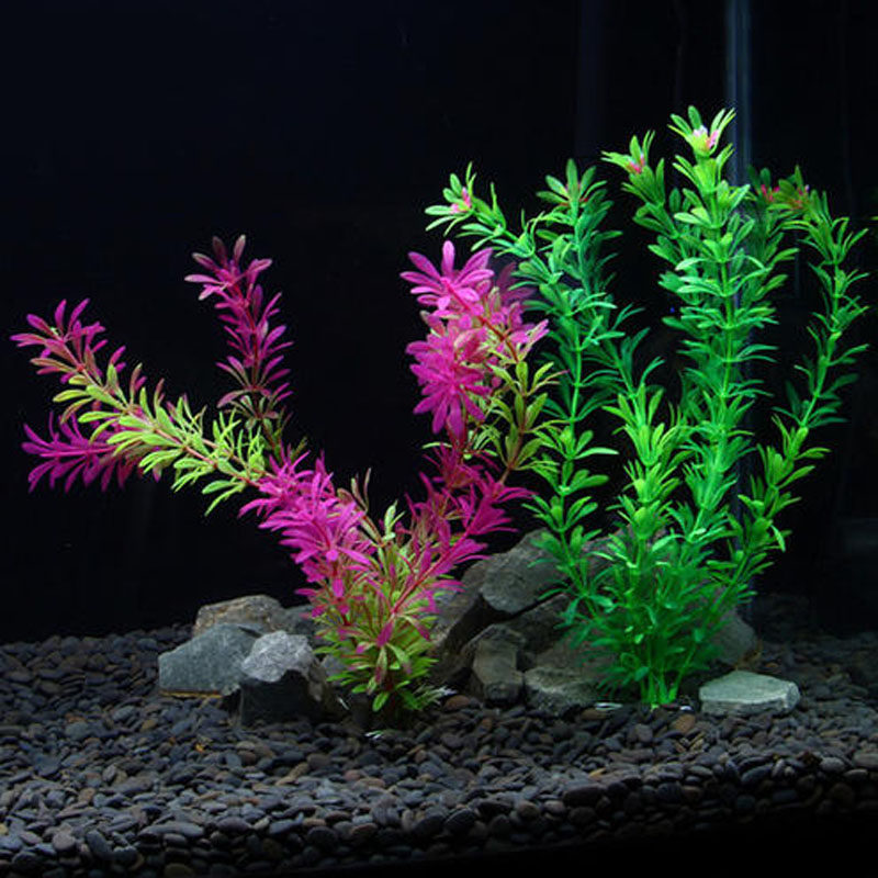 5颗鱼缸造景海草水族箱布景摆件配件假草k大全假山仿真水草装饰品