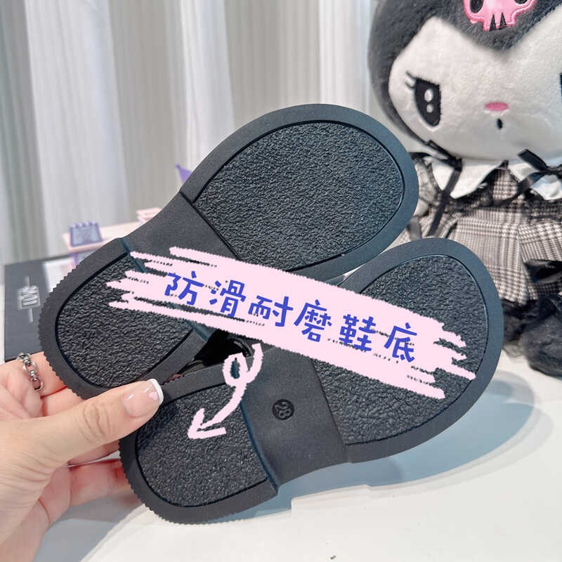 女童凉鞋女款2024新款儿童黑色小孩女生公主鞋高颜值夏天女孩鞋子