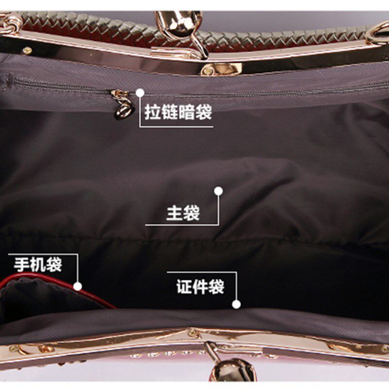 包包女式2024新款潮时尚漆皮手提包新娘结婚包宴会包镶钻亮皮女包
