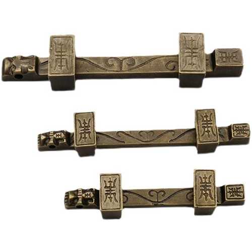 中式仿古纯铜门栓大门明装插销实木门别墅门老式门锁全铜门锁门