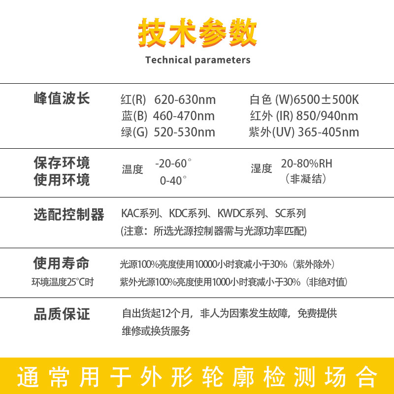 顺尚信机器视觉检测自动化筛选机方D形面光源背光照明轮郭尺寸检