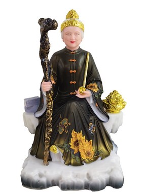 黑妈妈像家用摆件实心汉白玉铁刹山黑老太太黑老太神像12寸16寸