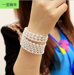 Multilayer Pearl Accessories Bracelets Jewelry手 Fashion 推荐