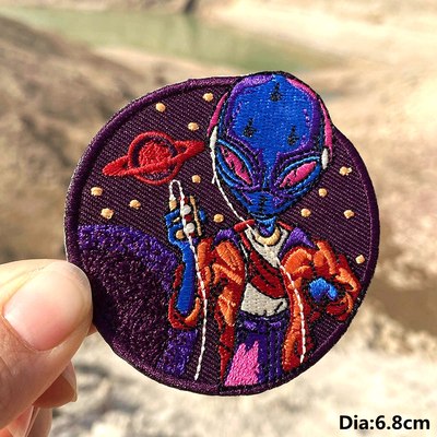 推荐Prajna Alien UFO Patches on clothes Cartoon Iron On Embr