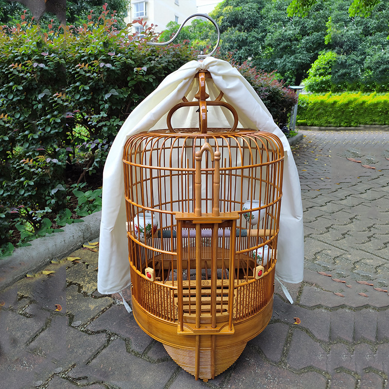 全竹广式鸟笼名家广笼清远笼高档画眉竹制母小u号精品大号手工