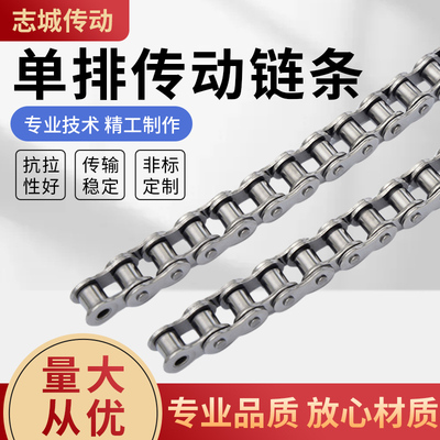 304不锈钢工业传动链条04C 06B 08B 10A 12A 16A 20A24A滚子链轮