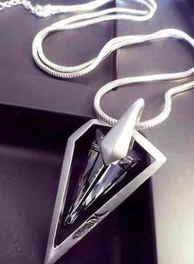 。夜店潮人个性发型师百搭街头潮男E脖颈饰品项链男士吊坠男挂件