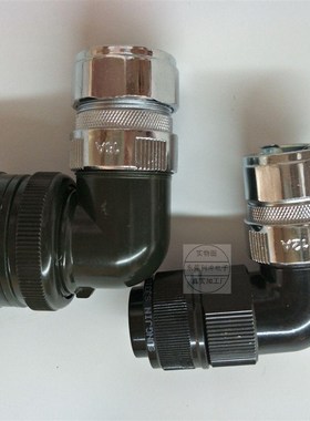 MS3108A28-11S航空插头 金属编织管转接头12A 16A 四轴线转接头