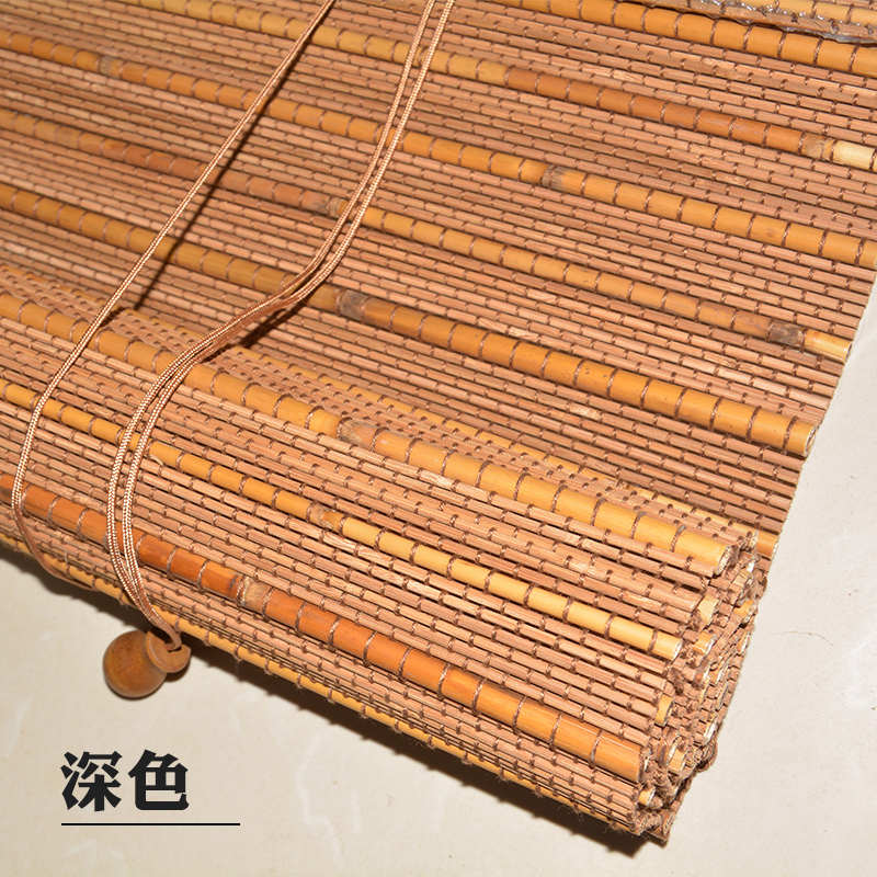 饭店门帘竹帘隔断升降窗帘透气芦苇蚊客厅防中式遮光茶座拉绳古朴