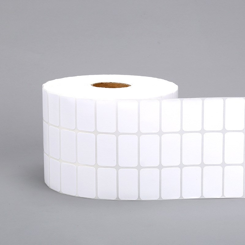 不干胶标签空白三排铜板纸不干y胶条码纸物流快递打印二维码标签