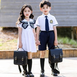 英伦学院风幼儿园园服小学生校服套装 速发夏季 儿童U班服毕业照服