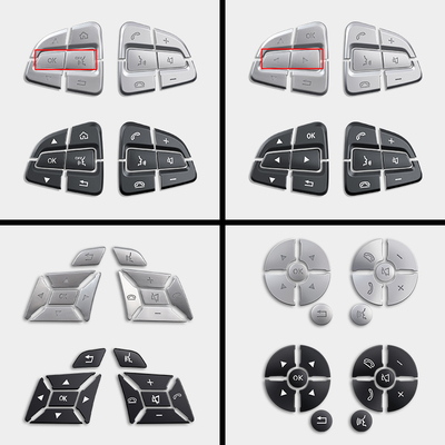 适用於宾士方向盘按键装饰贴GLK260 老C200 E260 CLS ML GL 改装
