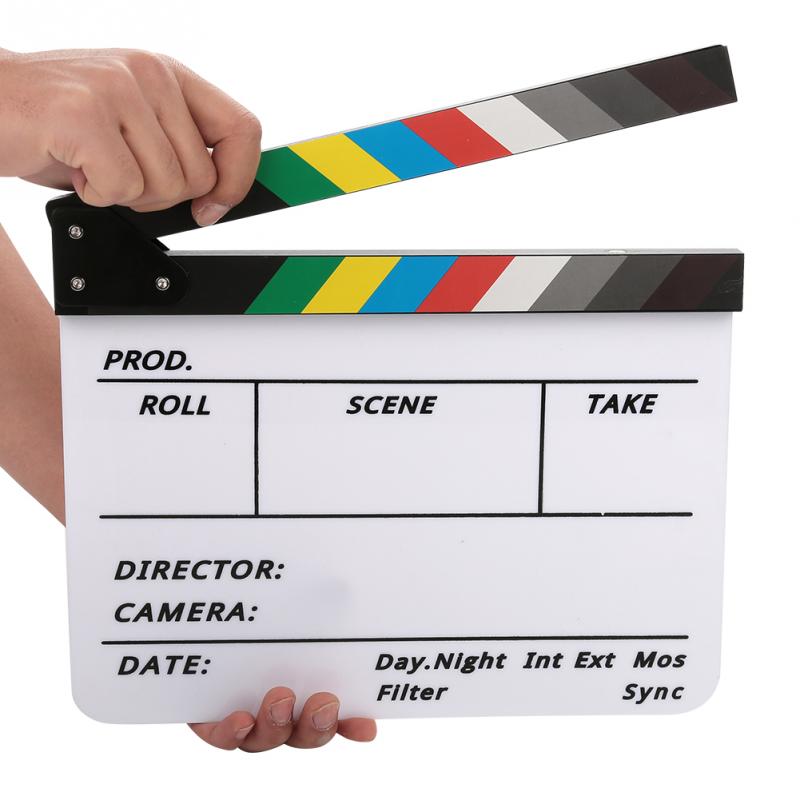 2022a Acrylic ClMp aoBrd Director Scene Clapperboard TV aovi