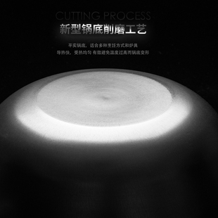 5ZW铸铁锅双耳锅加深大炒锅纯生铁锅电磁炉炒锅无涂层不粘大容量