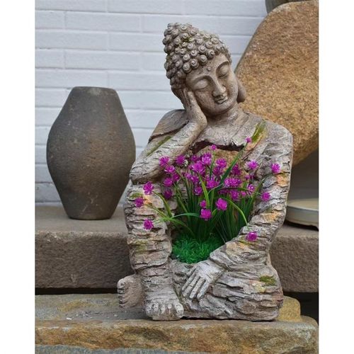 新款佛像禅意工艺品户外草坪花园风格庭院阳台装饰摆件造景花盆