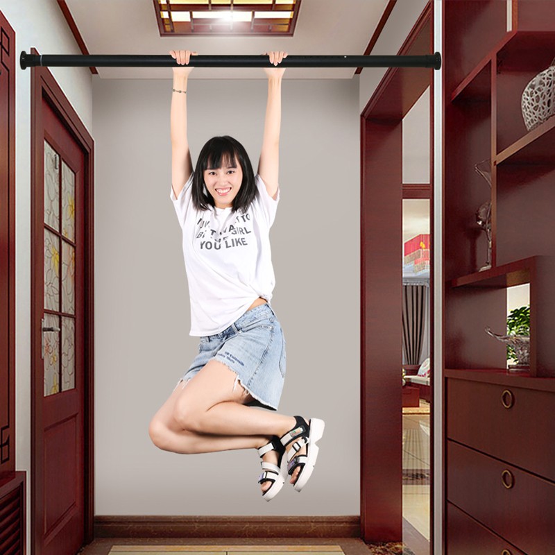 简易加厚窗帘杆免打孔安装卧室罗马杆单杆伸缩杆晾衣杆免钉浴帘杆