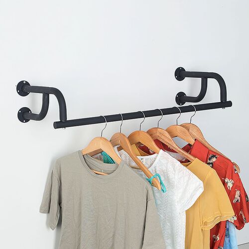 铁艺服装店衣架展示架上s墙侧挂女装童装货架壁挂衣服架子墙上王