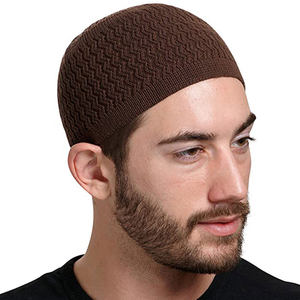 推荐Winter Knitted Muslim Men Prayer Hats Unisex Beanies Cap