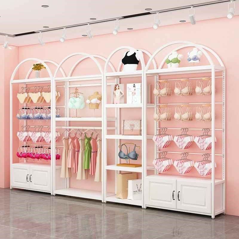 内衣店文胸内裤展示架服装店货架靠墙袜子展示柜毛巾置物架带挂钩,商业/办公家具,内衣货架,淘宝优惠券,粉丝福利购,淘宝优惠卷