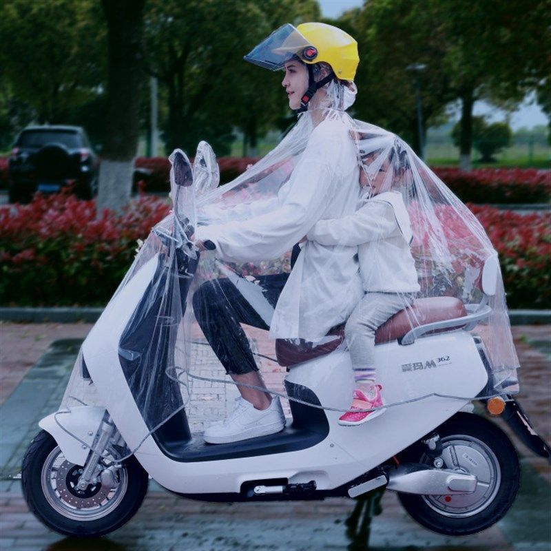 速发雨衣电动车母子单人雨服摩托车男女外卖代驾长款防暴雨全透明