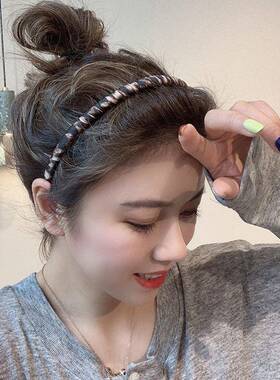 新品 夏天发箍女洗脸头箍2u021年网红新款带齿防滑发卡压发发捆简