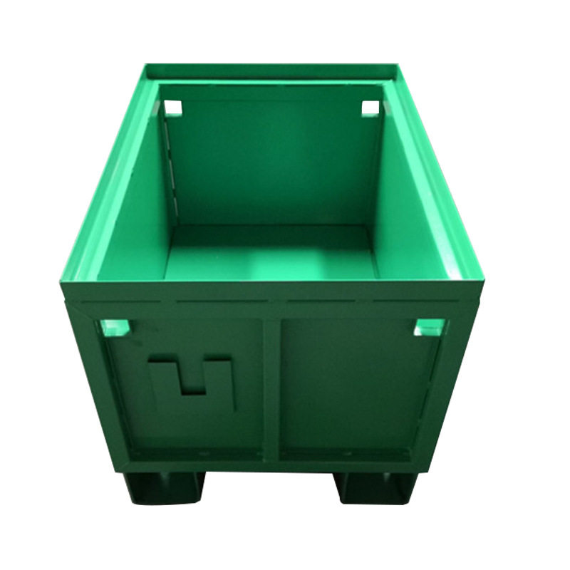 销供应折叠堆垛仓储笼 仪征金属车间物流物料箱 折叠金属铁框料厂