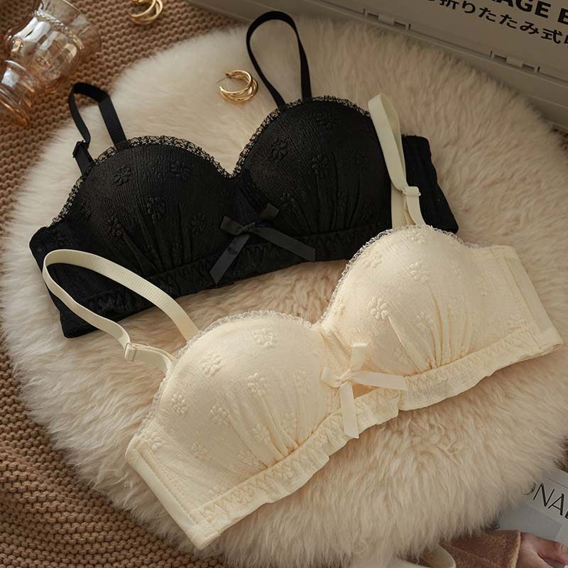 内衣半罩杯小胸聚拢aa杯上托防滑无肩带胸罩女甜美少女文胸套装,女士内衣/男士内衣/家居服,文胸,淘宝优惠券,粉丝福利购,淘宝优惠卷