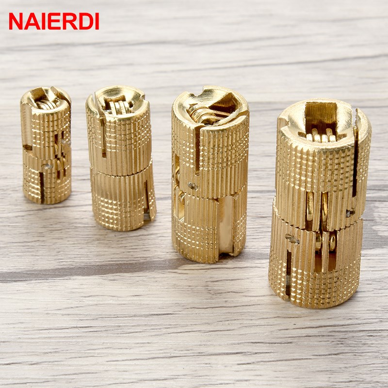 *2PCS  8-14mm Hidden Cabinet Copper Hinges Invisible Door s