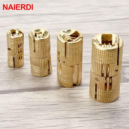 *2PCS  8-14mm Hidden Cabinet Copper Hinges Invisible Door s
