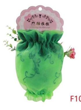 新品韩版女士袖套女式冬季草绿色短款护袖蕾丝绣花双层办公防尘套