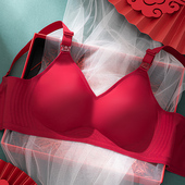 孕妇内衣大胸显小大码 怀t孕期专用产后大红哺乳文胸罩聚拢防下垂