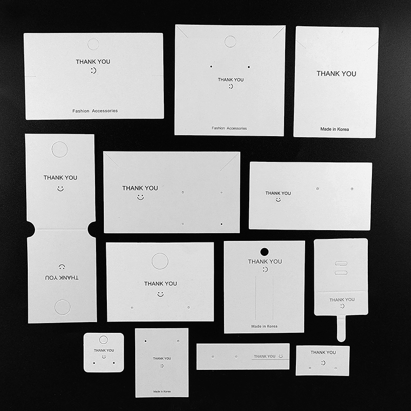 耳环卡片定制耳针戒指发夹可挂项链耳夹饰品卡纸包装吊牌diy定制