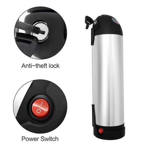 直供水壶款电动自行车锂电池银色24V/36V/48V电动车锂电池组