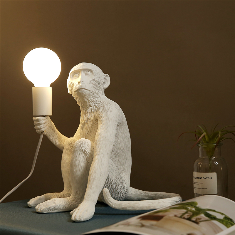 White Gol   esin Monkey vTable LampRNordic Living RoomdHome 包装 纸自封袋 原图主图