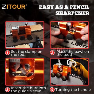 Zitour Easy & Portable Chainsaw Sharpener Tool for Woodworki