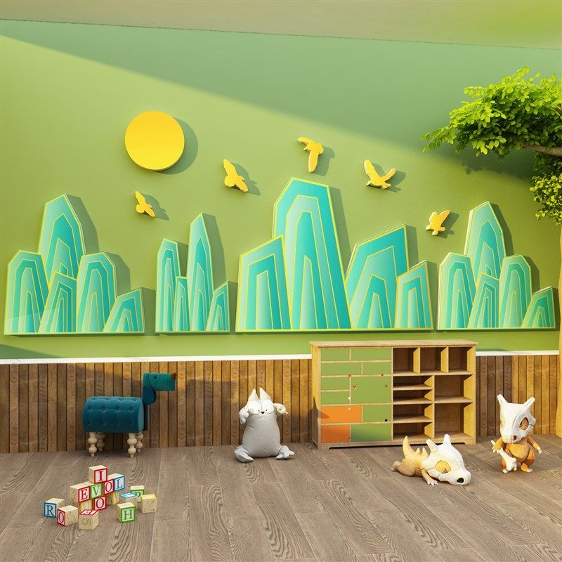 幼儿园墙面装饰环创主题成品托管班环境布置材料文化背景大厅形象,家居饰品,文化墙贴,淘宝优惠券,粉丝福利购,淘宝优惠卷