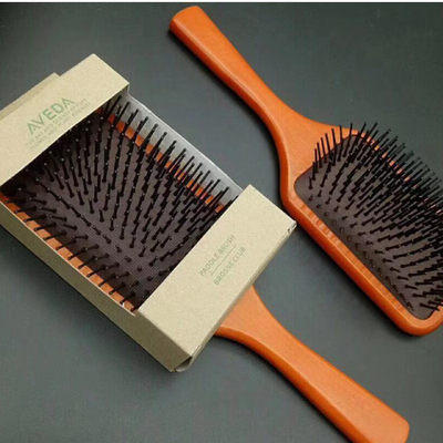 推荐Peach Wooden Hair Brush Scalp Hairbrush Comb Professiona