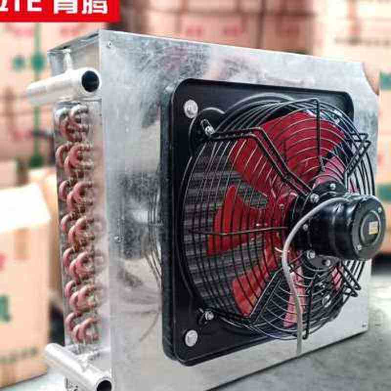 鸡舍散热器猪g舍暖风机养殖育雏加温铜盘管热水水循带风扇暖气片o