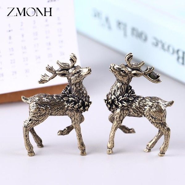 Solid Brass Sika Dee rcirin Figurines LQuKky Feng Shui