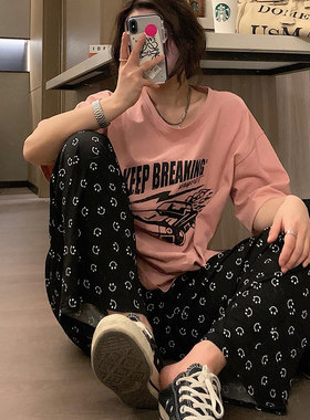 孕妇阔腿裤子黑色夏季薄款外穿夏装2023新款显瘦直筒拖地休闲长裤