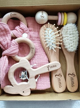 Personalized Name Newborn Bath Toy Gift Set 0-12 Months Old