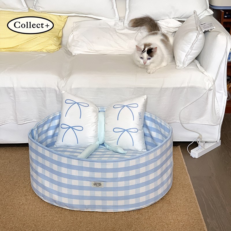 艺术收藏夹 猫窝半封闭式宠物用品睡觉垫子小型犬安全感耐抓耐磨