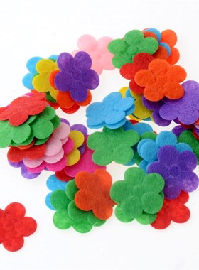 100pcs/lot Random Mixed Color multi shapes felt patch appliq