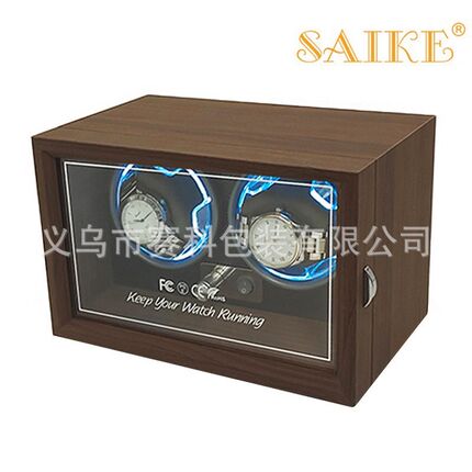 【冰心蓝】现货黑胡桃纹机械表自动摇表器上链盒电Z动手表上弦