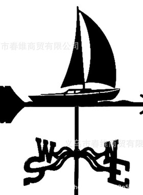 跨境亚马逊不锈钢喷漆小狗风向标B摆件庭院户外铁艺风向标一件代