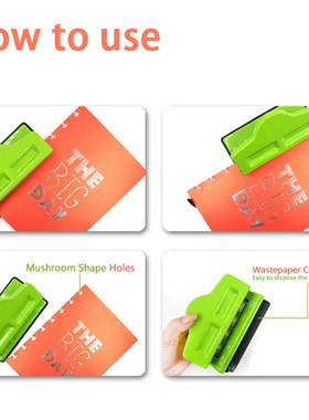 Fromthenon Discbound Hole Punch Mushroom Shape 1/4 Ring Hole