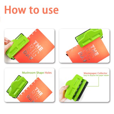 Fromthenon Discbound Hole Punch Mushroom Shape 1/4 Ring Hole