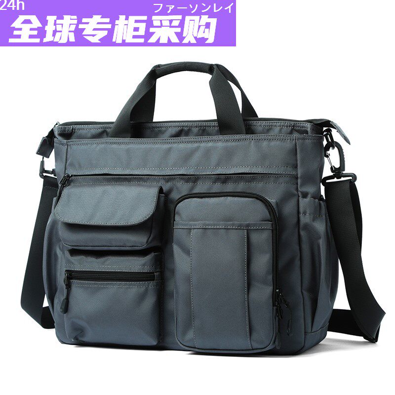 休闲男士斜挎包多功能工装通勤手提包商务电脑背包潮流单肩包男包