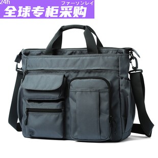 休闲男士斜挎包多功能工装通勤手提包商务电脑背包潮流单肩包男包