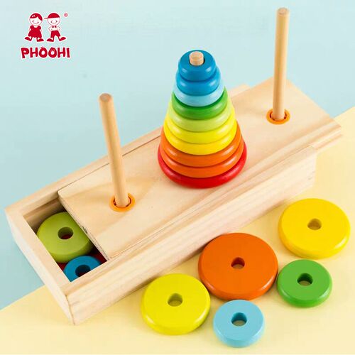 Hanoi Tower Kids Educational  Wooden Early Learning Classic